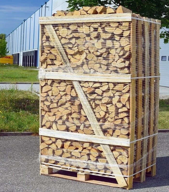 Brennholz Birke 25 cm – 1,8 Raummeter auf Palette, kammergetrocknet & ofenfertig