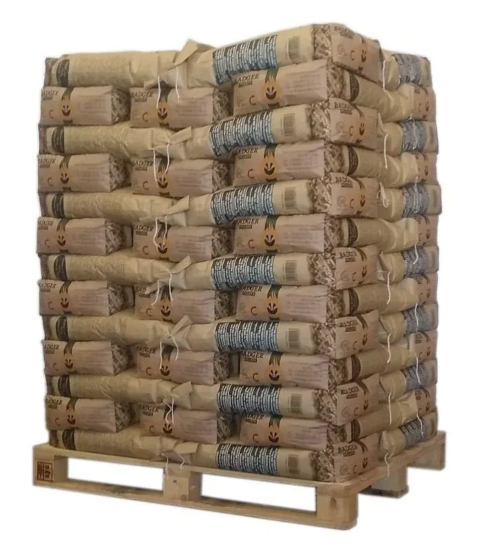Holzpellets Pellet Badger – Palette mit 65 Säcken à 15 kg