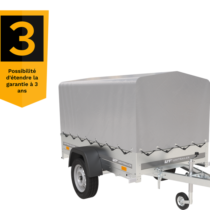 750 kg Anhänger 200 x 125 mit Domdeckel und Überrollbügel Garden Trailer 201 KIPP