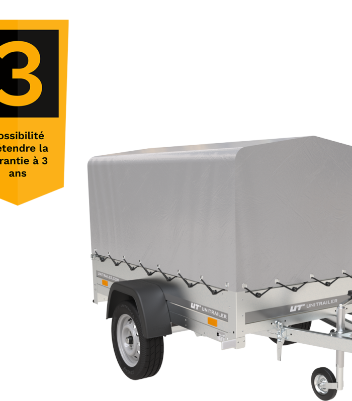 750 kg Anhänger 200 x 125 mit Domdeckel und Überrollbügel Garden Trailer 201 KIPP